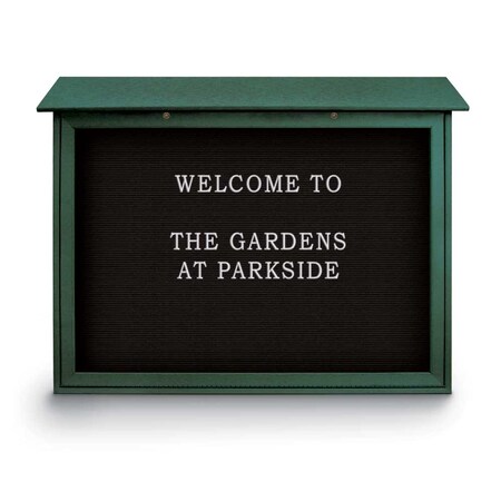 United Visual Products Indoor Enclosed Combo Board, 48"x36", White Frame/Grey & Keylime UVCB4836W-GREY-KEYLIME
